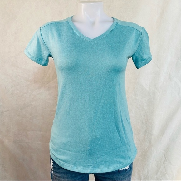 Sonoma Tops - Sonoma V Neck Light Teal Tee